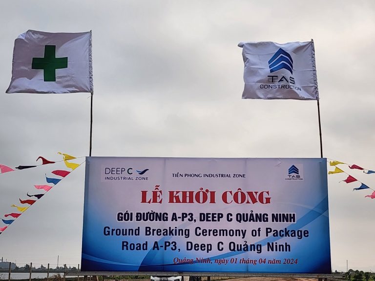 Khởi công gói thầu : ” Đường thoát nước mưa, hào kĩ thuật tuyền đường A-P3 ” KCN Tiền Phong